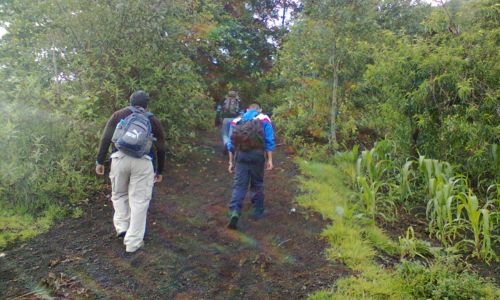 Camino subida Volcán Acatenango