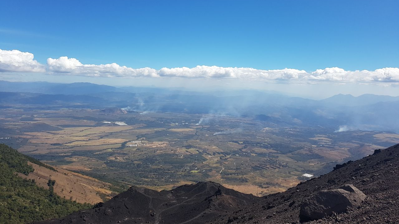 Vista desde la cumbre del Pacaya