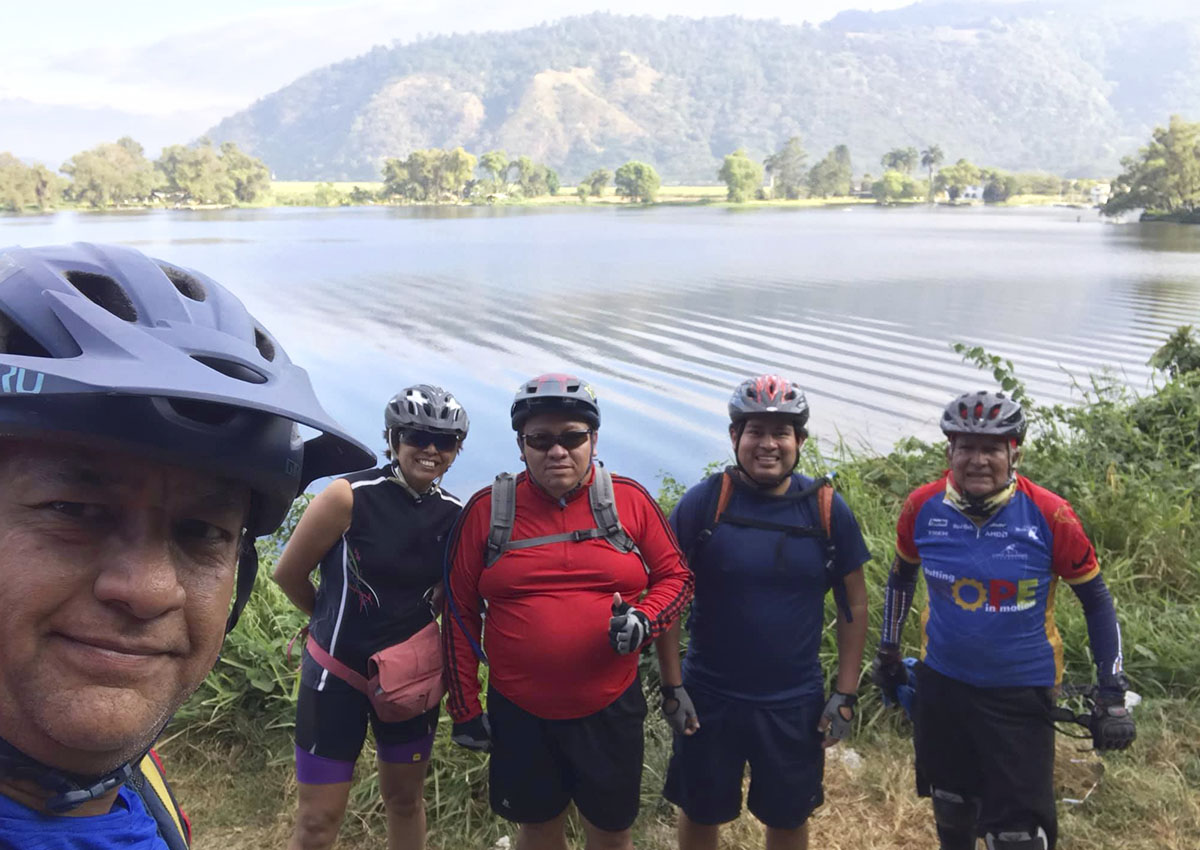 Paseo al Lago Amatitlán en bici, un buen cierre del 2019