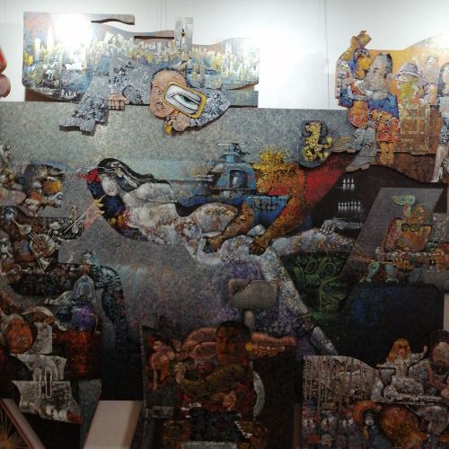 Recinos obras en museo de arte