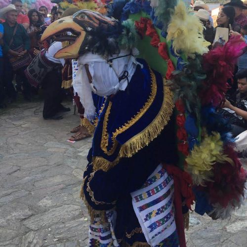 Máscara de madera utilizada en Danza Rabinal Achí en Guatemala