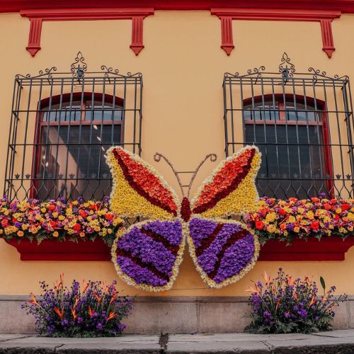 Fachadas Festival de las Flores Antigua Guatemala