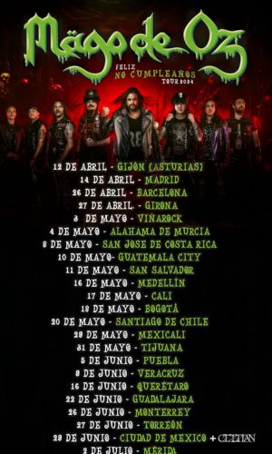 Cartelera de la gira de Mago de Oz