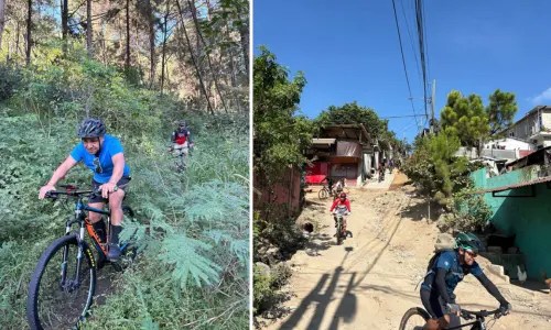 colazo principiantes ciclistas del sur por villa canales